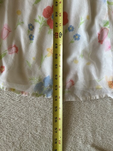 Vintage 70s Floral Maxi Dress Cottagecore Prairie Daisy Trim A Line White Boho, $68 - Photo 14