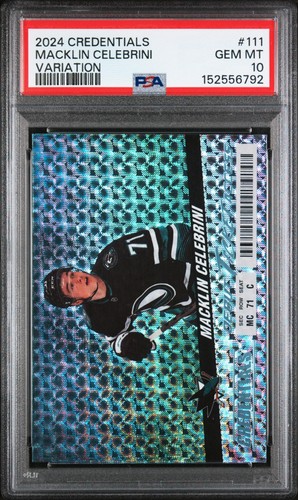 Macklin Celebrini [Horizontal] #111 2024 Upper Deck Credentials card