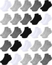 25 Pairs Kids' Socks Low Cut Socks Half Cushion Sport