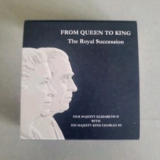 Barbados 2022 5 Dollars Queen to King Royal Succession 1 oz 0.999 Silver Coin