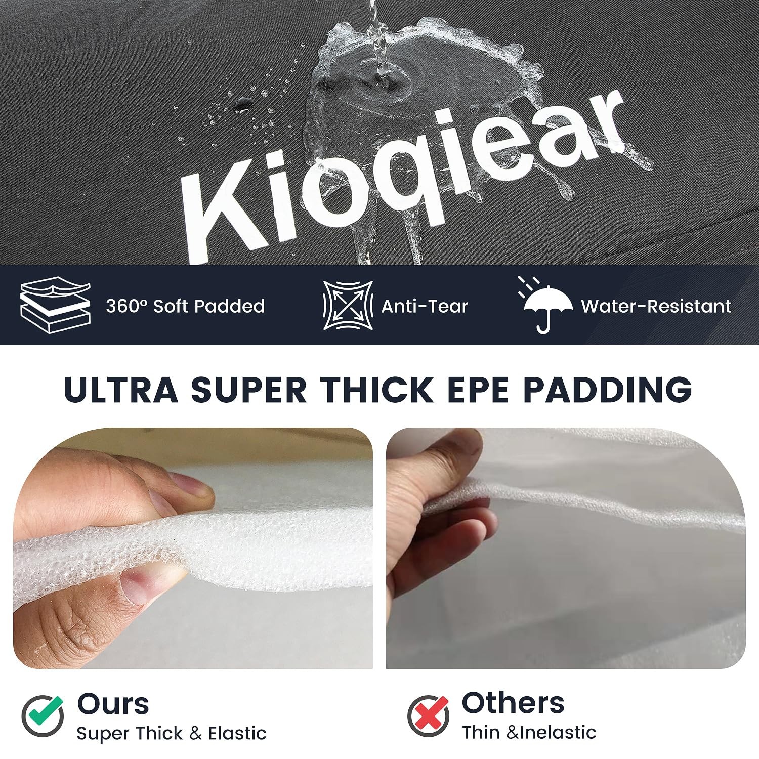 Snowboard Bag 155cm 165cm Reinforced Padded Travel Gear with Goggles & Gloves