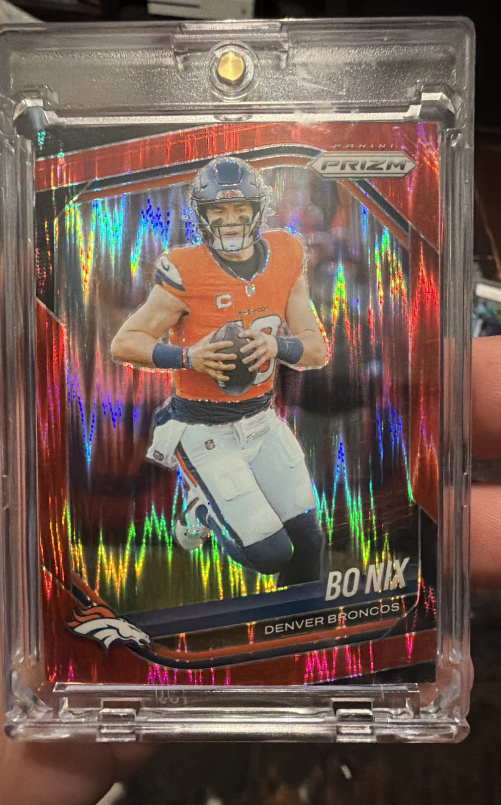 2025 Panini Prizm - Bo Nix #142 Red Flash Prizm