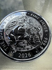 2026 Queens Lion Tudor Beasts 2 oz Silver .999 Bullion Coin in capsule Spec Del