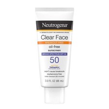 Neutrogena Clear Face Breakout Free Oil Free Sunscreen SPF 50 3oz / 88ml New
