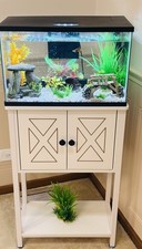 Top Fin LED Bubble Wall Glass Aquarium 10 gal...