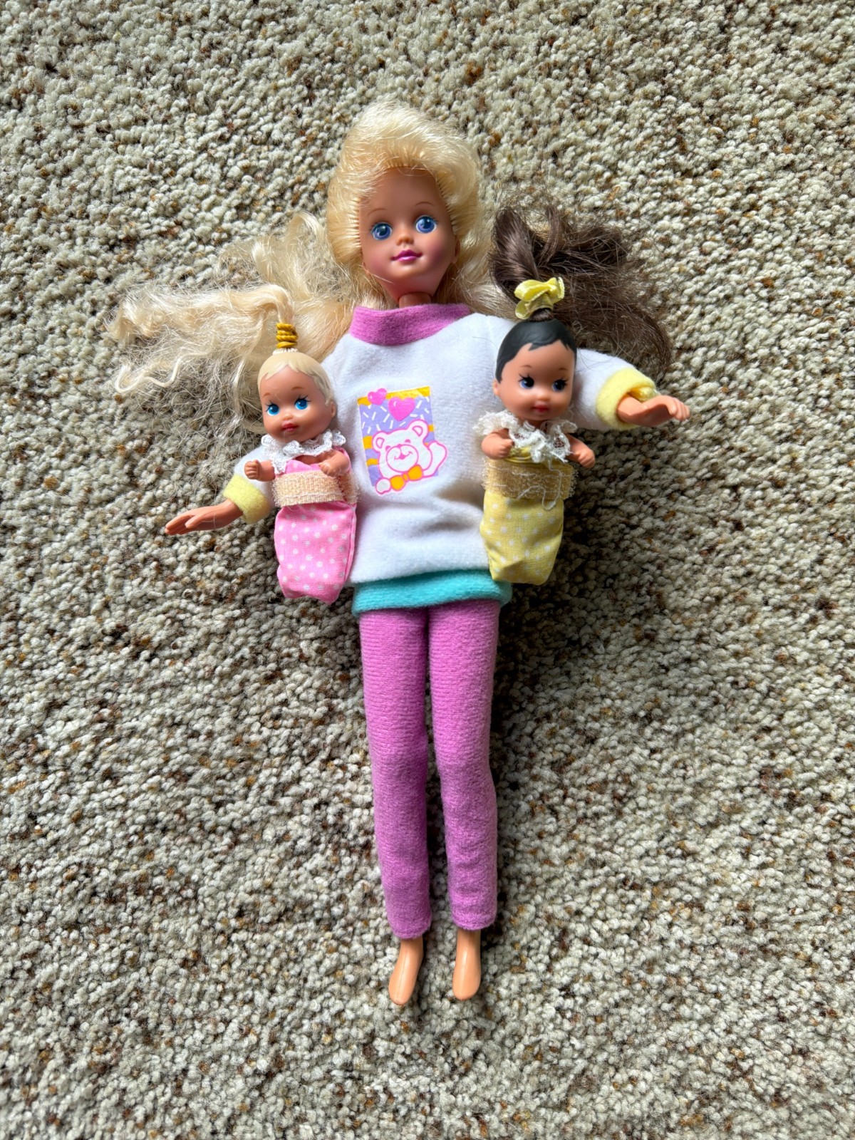 1994 Barbie Babysitter Skipper Doll with 2 Babies Mattel 12071