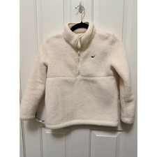 Vineyard Vines Girls Sherpa Fleece 1/4 Zip Cream M 10  12 