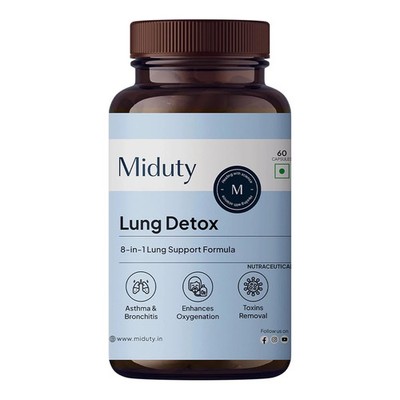 Miduty Lung Detox - NAC Supplement 400 mg N-Acetyl Cystein - 60N