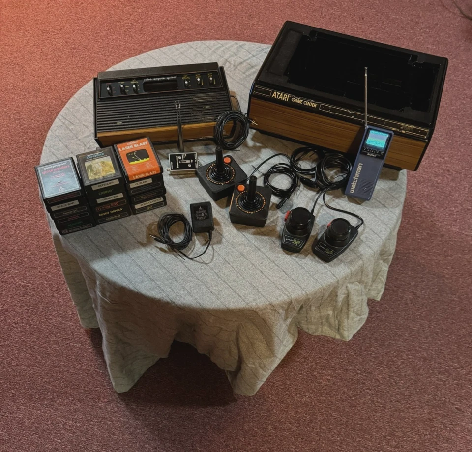 Atari 2600 Complete Video Computer System and Storage Box  w/Sony Watchman Works - Image 2 of 4