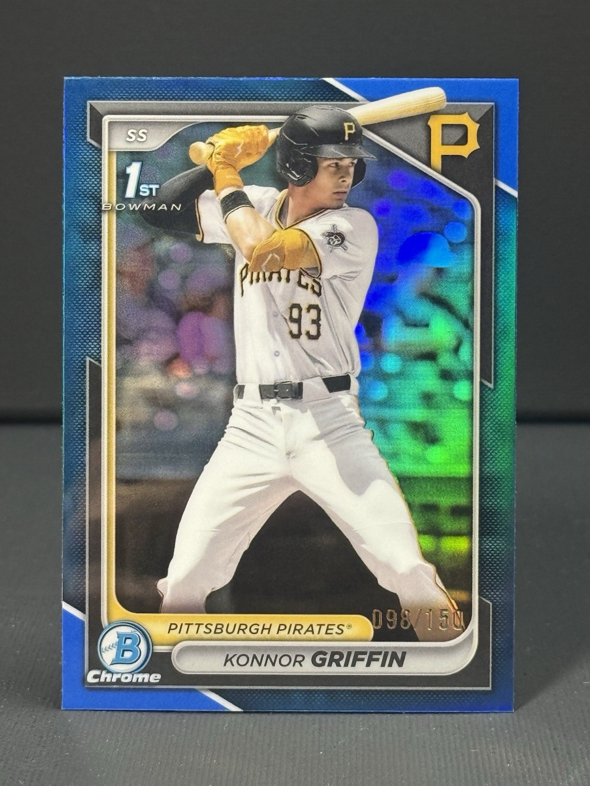 2024 Bowman Draft 1st Chrome Konnor Griffin #BDC-22 Blue Refractor /150 Pirates