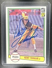 1982 Donruss Kent Tekulve On Card Auto