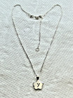 Kit Heath Sterling Silver 925 Kids Alphabet Flower Initial y Necklace 12-14" NWT — photo 3