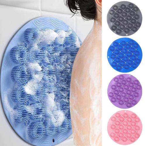 Non Slip Silicone Mat Body Exfoliating Foot Scrubber Suction Cup Bath Mat ☋ - Picture 5 of 24