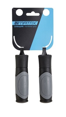 MATRIX Lenkergriff G6 Dual Density Länge: 120/120 mm, schwarz / grau, Rubber, Au