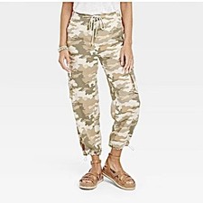 Universal Thread Drawstring Cargo Pants 100 Lyocell Casual Fit Women s Sz 8