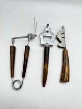 Vintage Kitchen Utensils Set – Bottle Opener, Can Opener, and Ice Tongs 
