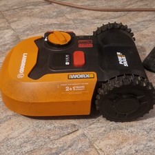 WORX Landroid M&auml;hroboter 18 cm Akkubetrieb orange/schwarz Ladestation