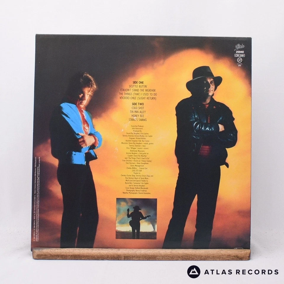 Stevie Ray Vaughan & Double Trouble Couldn't Stand The Weather LP Vinyl - EX/EX - Image 3 of 4