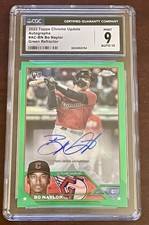 2023 Topps Chrome Bo Naylor Guardians Rookie Auto GREEN #/99 CGC 9 Mint AC-BN