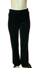 ST. JOHN Sport Designer Women's Size S Black Velvet Velour Pull on Pants C6