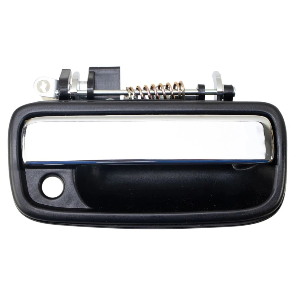 Juego de manijas de puerta exteriores de metal cromadas y negras laterales diestros para Toyota Tacoma Foto 4 de 4