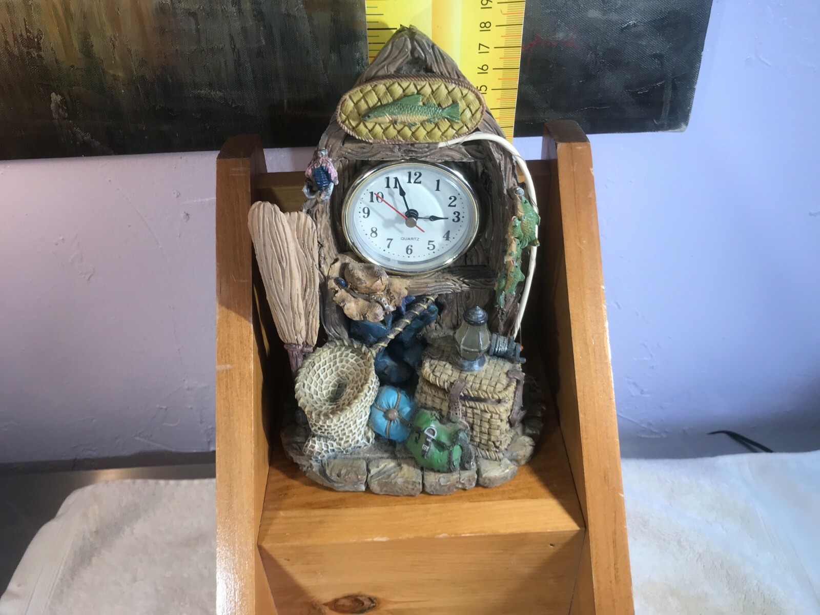 Fishing Boat Clock Gone Fishing A Beautiful Piece with Great Detail 8.5