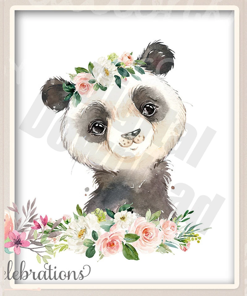 Juego de 6 impresiones de animales de safari/imprimibles rubor safari animales de zoológico agua Foto 4 de 4