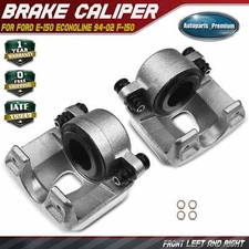 Pair Front Brake Calipers for Ford F-150 Bronco 1994-1996 E-150 Club Wagon 2003