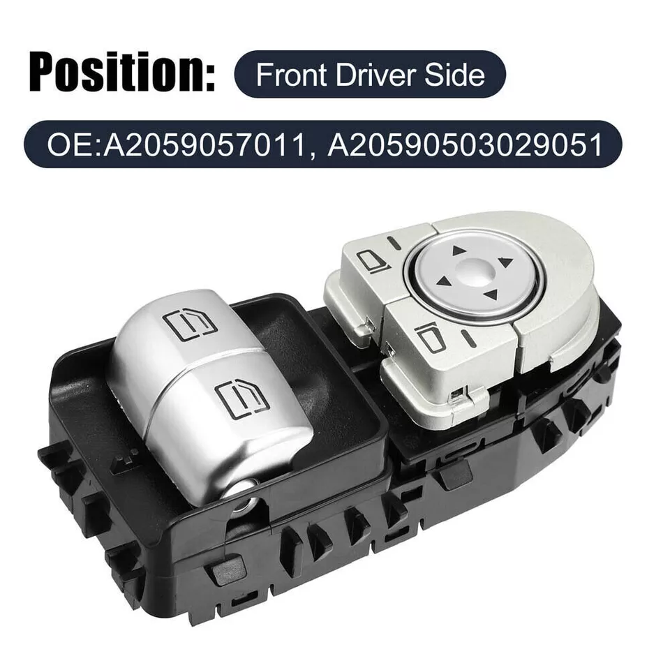Interruptor de ventana eléctrica del conductor delantero para Mercedes-Benz C300 Metris C43 AMG C63 AMG Foto 3 de 4