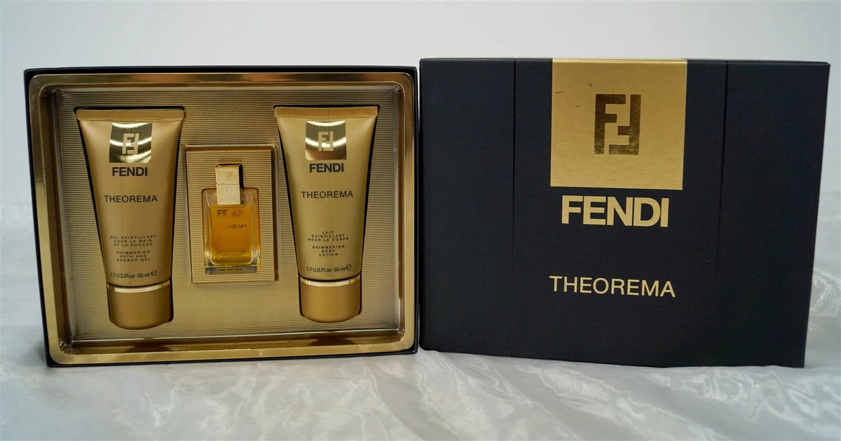 NIB Fendi Theorema Travel Gift Set Eau de Parfum Shimmer Lotion Shower Gel