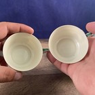 Set Of 4 Rosenthal Demitasse Tea Cups Ivory Gold Green — photo 9