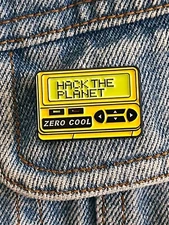 Hackers - Hack The Planet - Cool Funny 90s Sci Fi Movie Enamel Pin / Badge