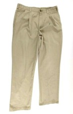 Tommy Hilfiger Men's Pleated Front Casual Khaki Tan Beige Pants Size 34 x 31