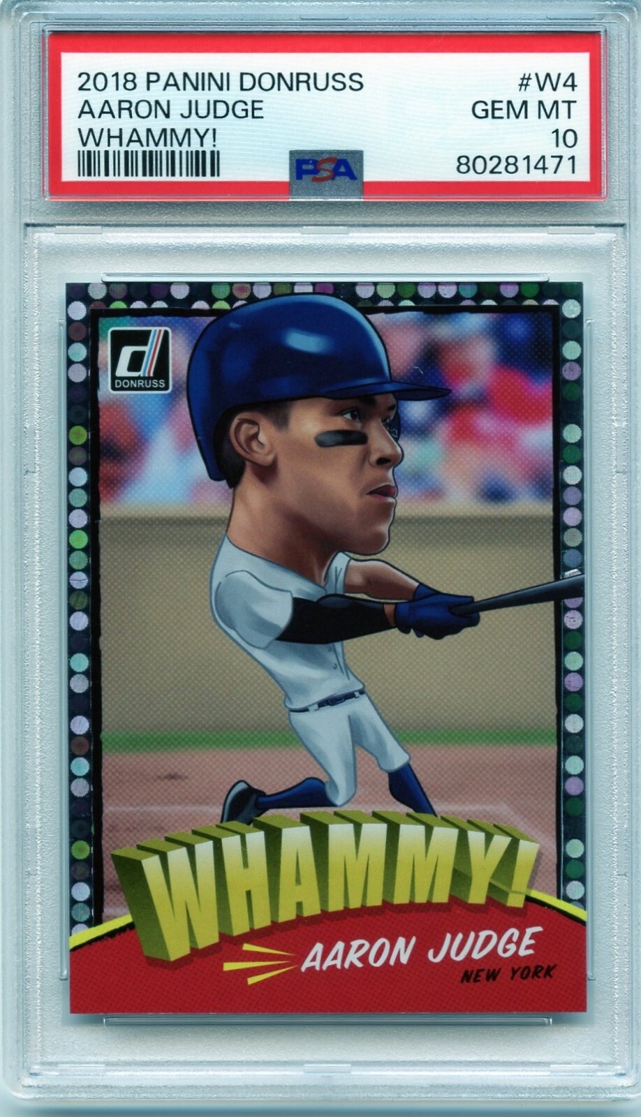 *PSA 10 Gem Mint!* WHAMMY! ON FIRE 🔥AARON JUDGE 2018 Panini Donruss Whammy! #W4