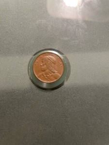 Panama  1968 Un 1 Centesimo KM#22 One Cent Coin Uracca  Indian 