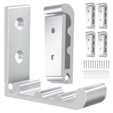 6 Pack Foldable Aluminum Alloy Wall Hook Coat Rack for Bags Jacket Towel