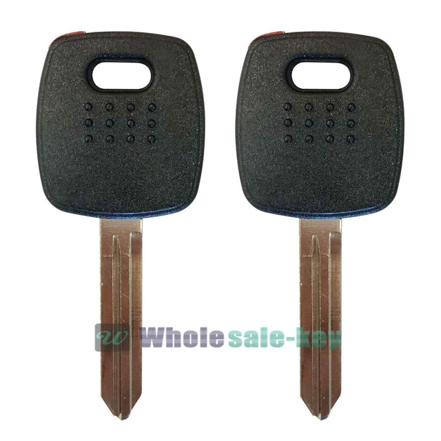 2XNew Replacement Transponder Chipped 4D60 Ignition Key For Nissan