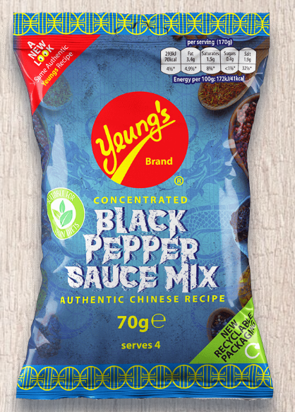 5 x Yeung's Black Pepper Sauce Mix - 70g