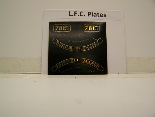 LFC GWR No 7815 Fritwell Manor Fahrerhausseite Nummern- & Typenschilder | Zustand: New