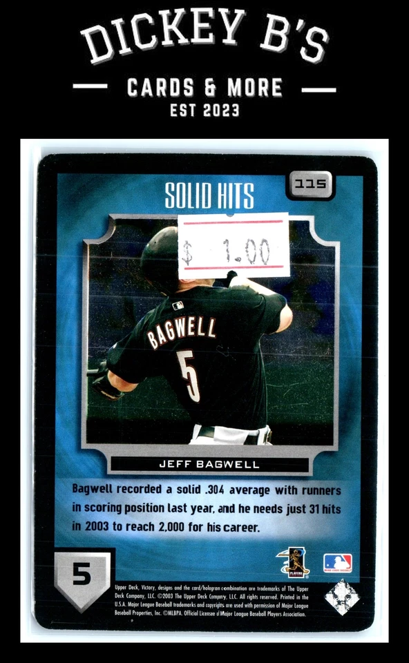 2003 Upper Deck Victory #115 Jeff Bagwell Houston Astros - Image 2 of 2