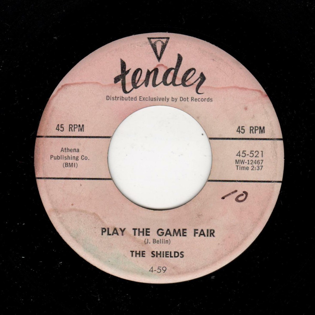 DOOWOP-SHIELDS-PLAY THE GAME FAIR/FARE THEE WELL, MY LOVE-TENDER 