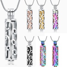 Cylinder Urn Ashes Necklace Tree of Life Cremation Jewelry for Human Mini Urn
