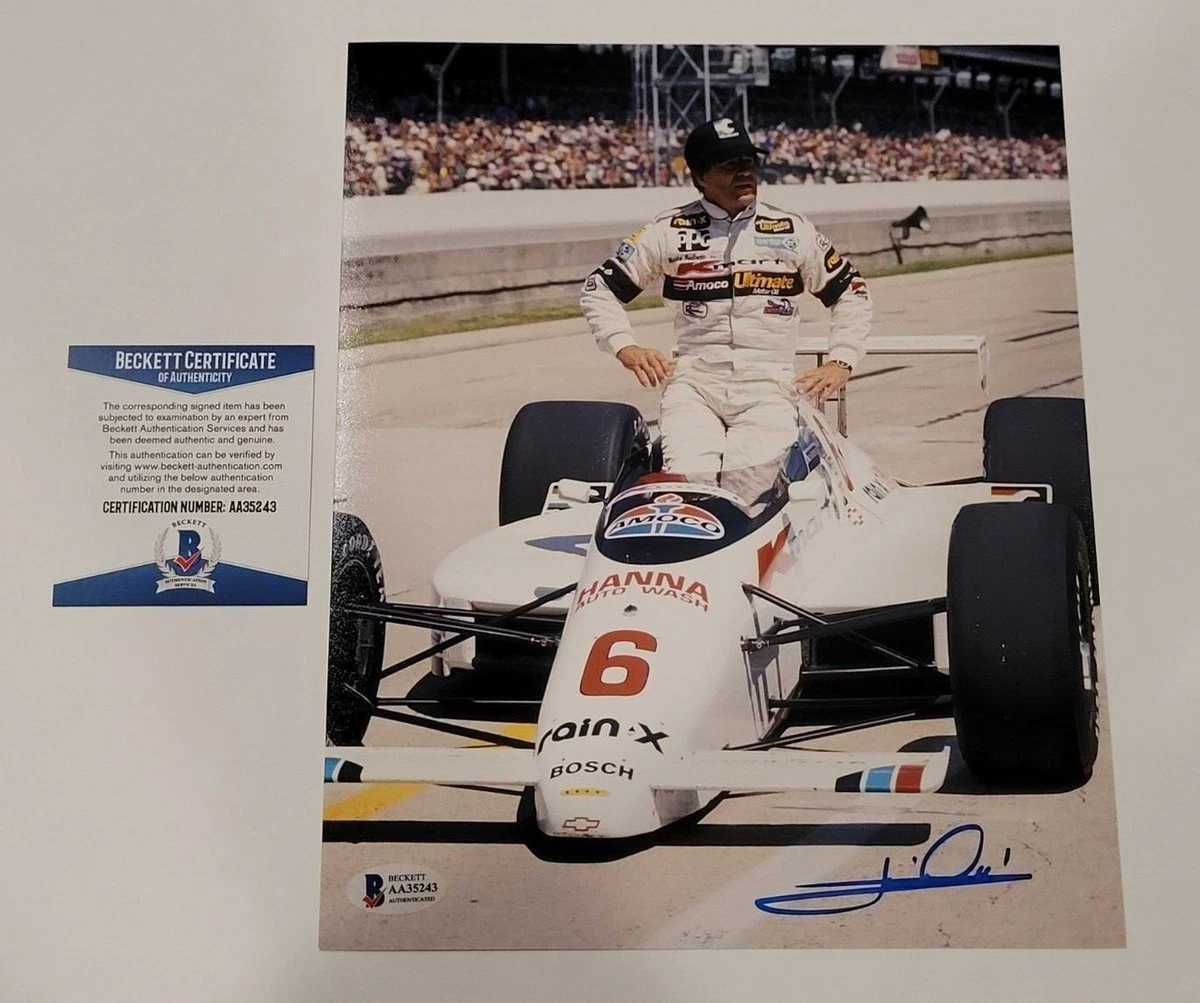 Photo Dédicacée Mario Andretti – Format 13x15 Cm, Autographe Original F1