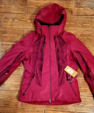 New Kjus Womens $1300 Surface Coat Ski Jacket Parka Racing Red Size 36/s Small