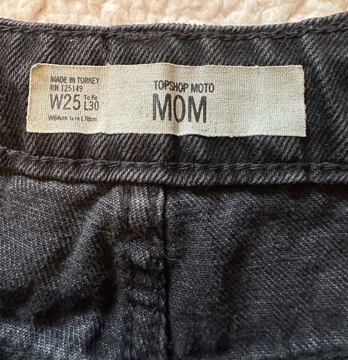 Topshop Women's Moto Mom Jeans Tiger Flower Embroidered