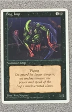 MAGIC: THE GATHERING - BOG IMP 1X- FOURTH EDITION - COMMON -  NM