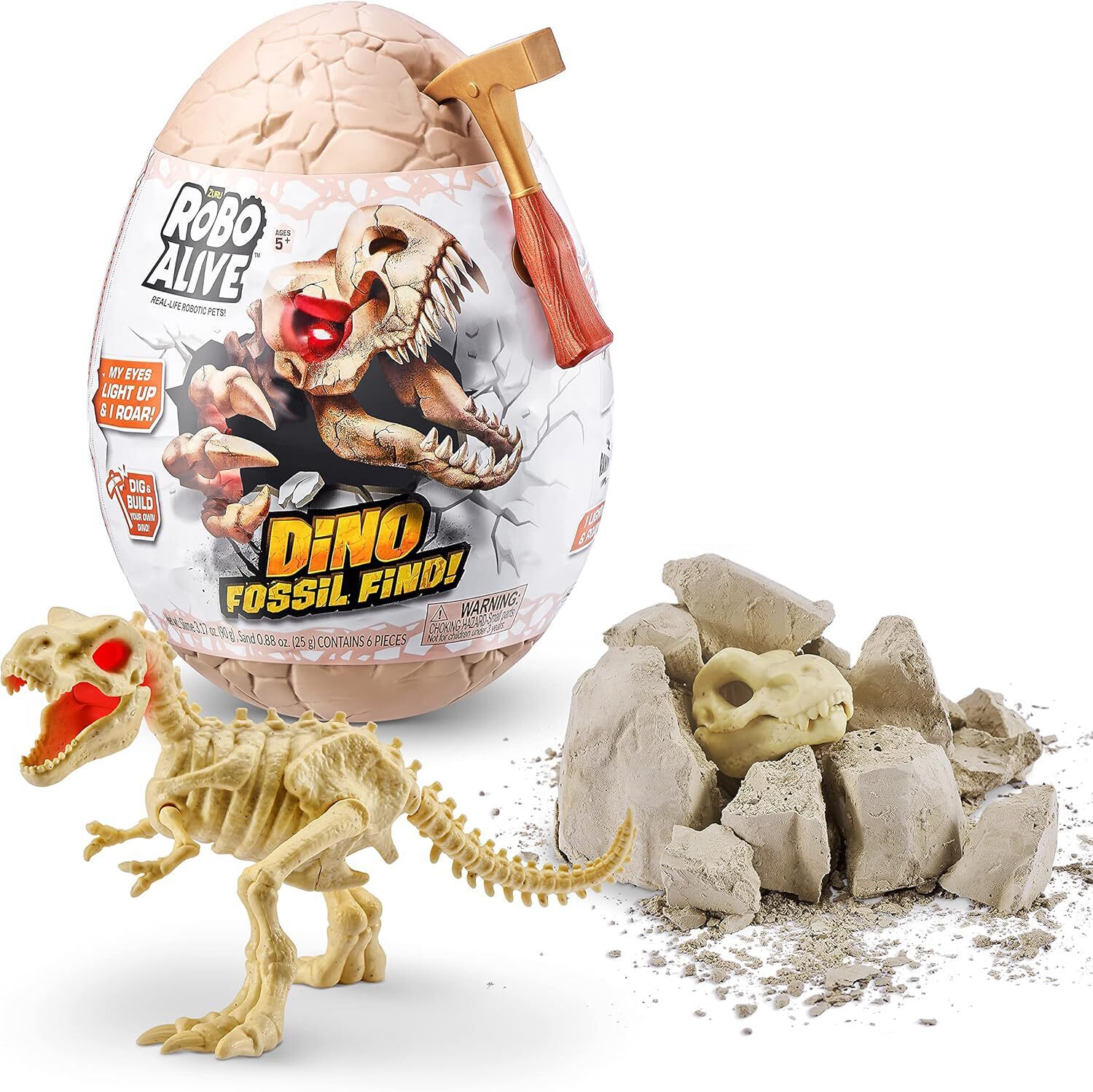 Robo Alive Dino Fossil Find - T-Rex by ZURU Excavate Dinosaur Fossils Digging Ki