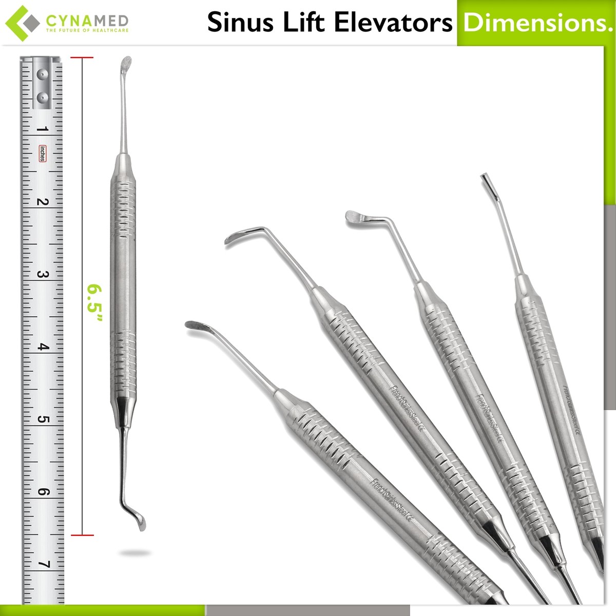 Cynamed Premium Stainless Steel Sinus Lift Dental Elevator