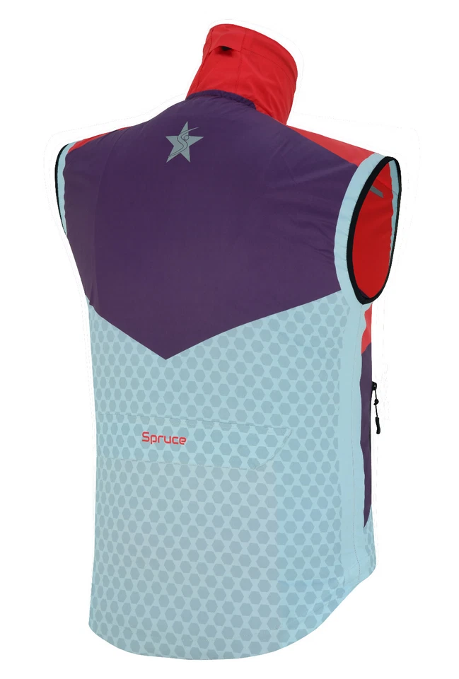 Unisex Cycling Gilet Hooded Vest Shower proof windbreaker Bike Jacket running - Image 3 of 4