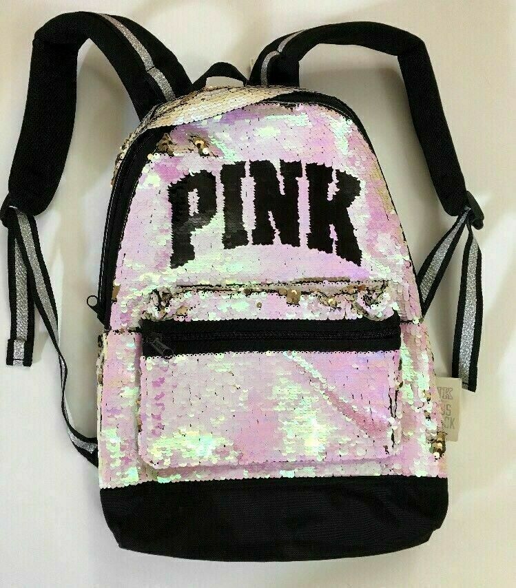 VS PINK limited edition sequin kiss me backpack Amazon.com | Victoria main image 3